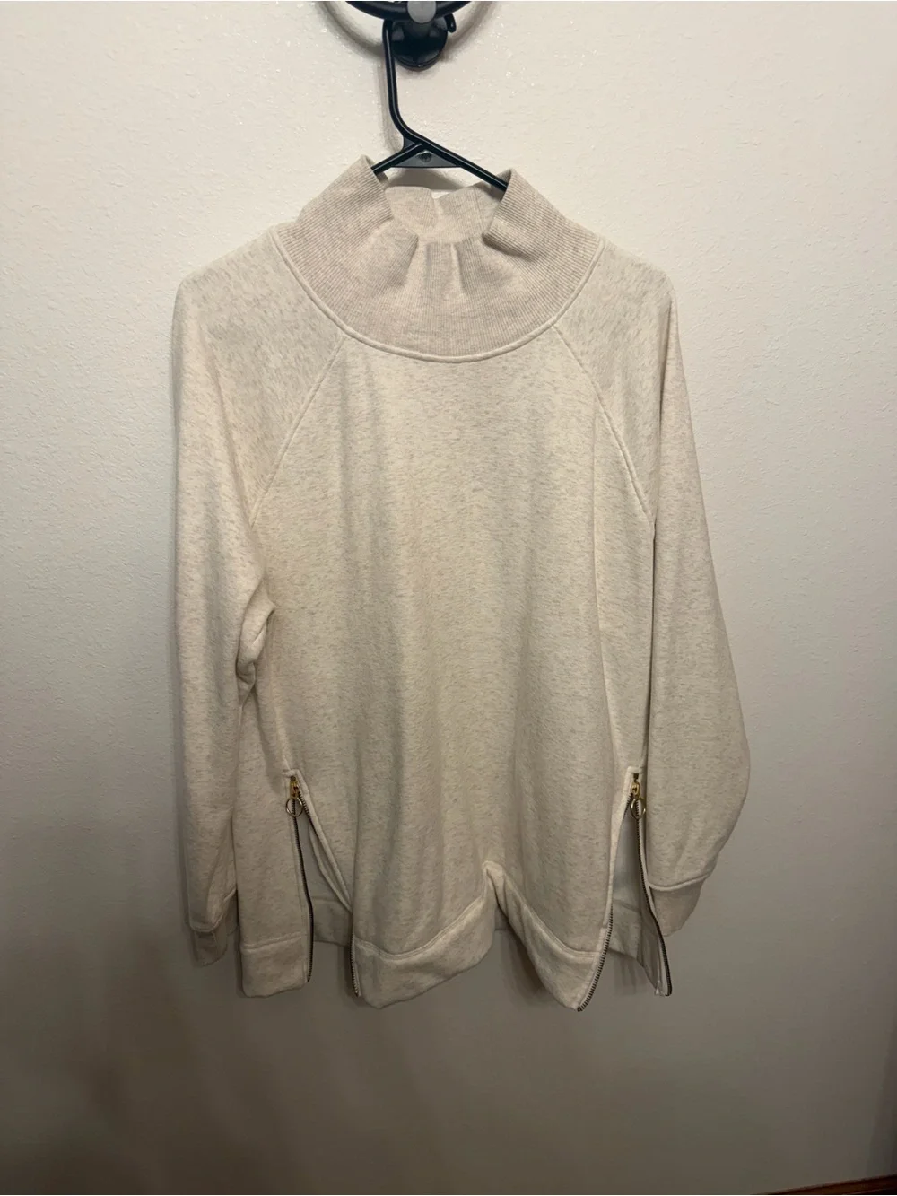 Athleta Women’s Cream Funnel Neck Sweater Pullover